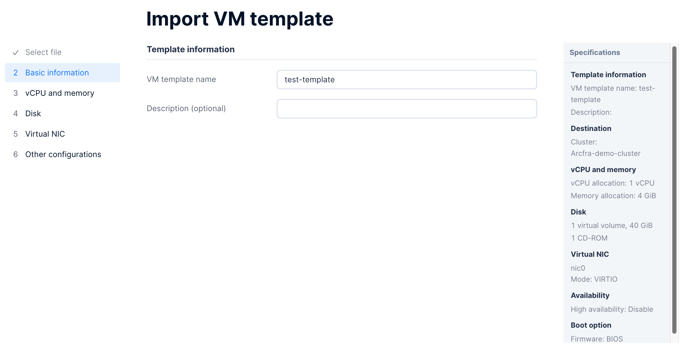 Prepare your virtual machine template | quick start guide | Arcfra Docs