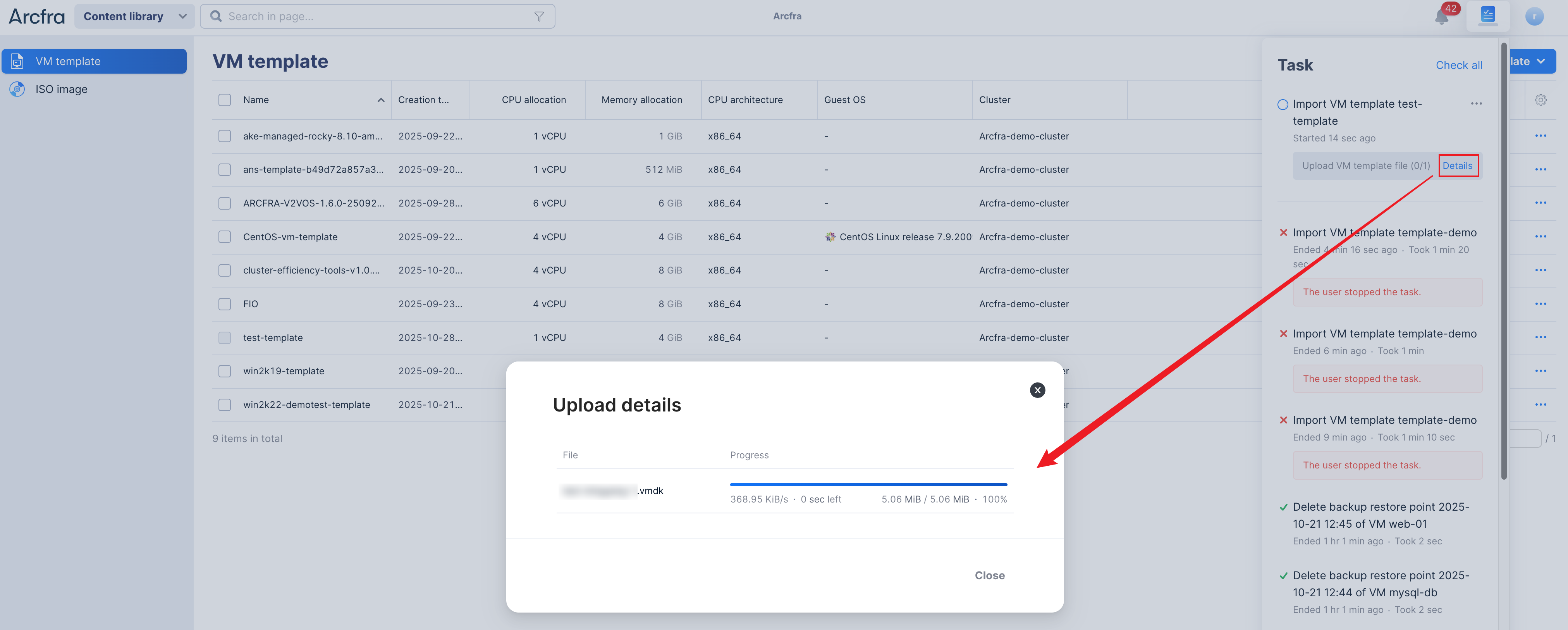 Prepare your virtual machine template | quick start guide | Arcfra Docs