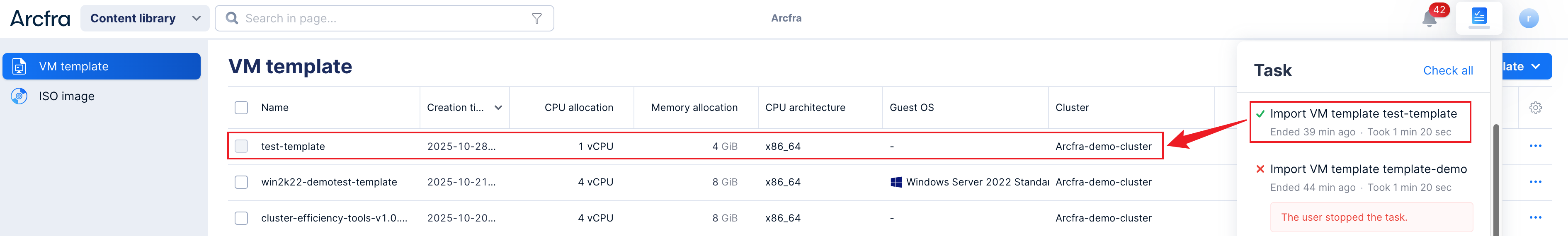 Prepare your virtual machine template | quick start guide | Arcfra Docs