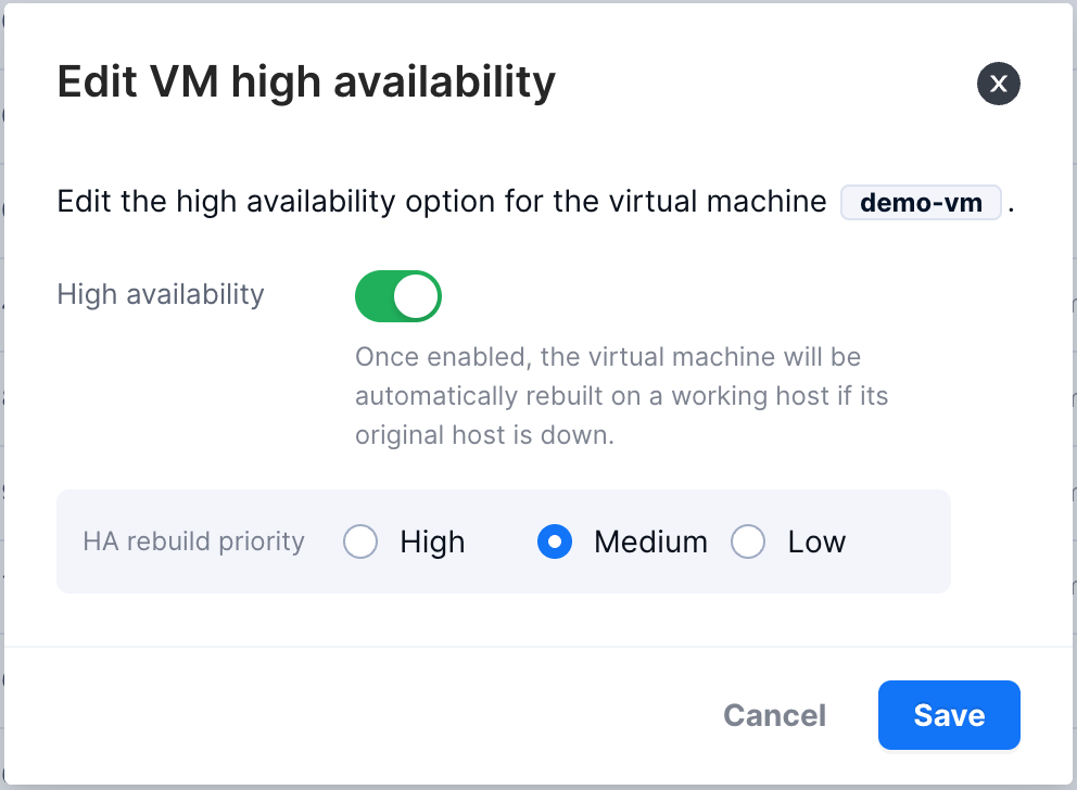 Edit VM resources | quick start guide | Arcfra Docs